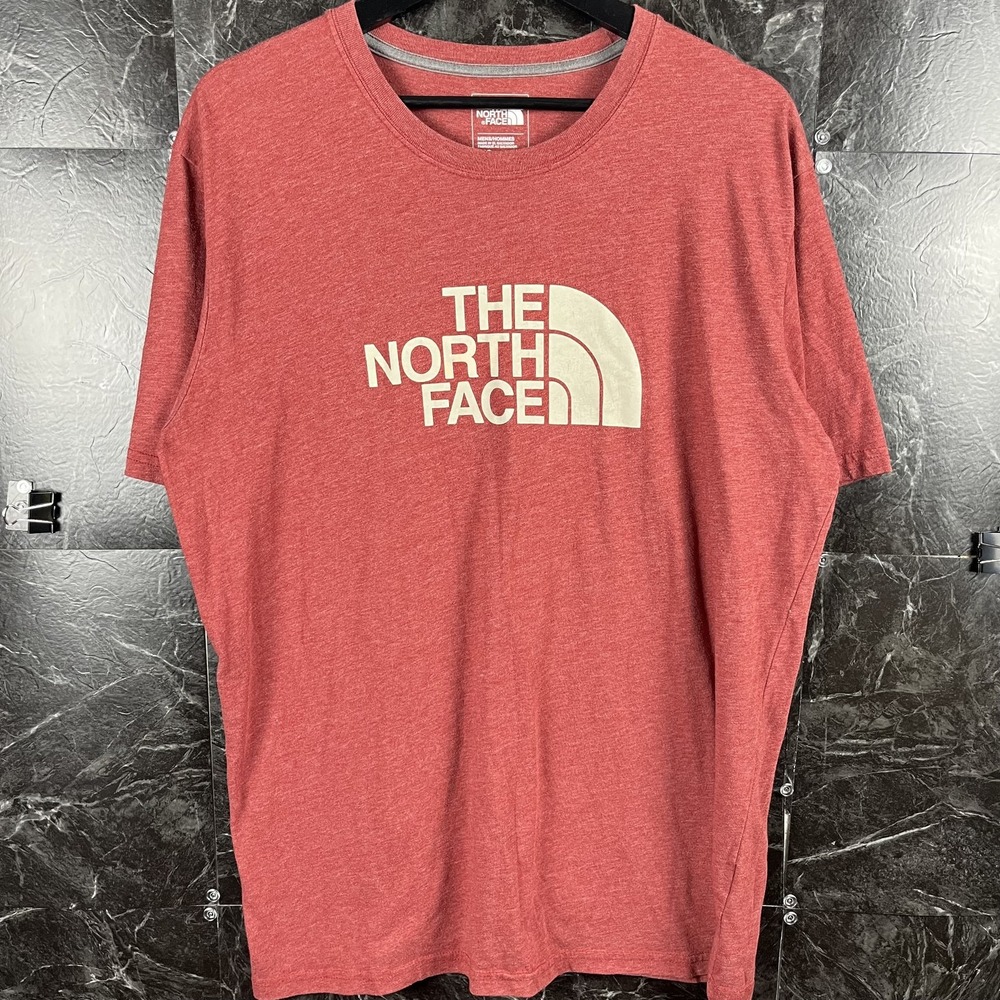 The North Face Men's Red Graphic Standard Shirt Large -Flaws